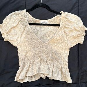 Beige crop top